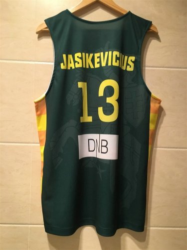 Throwback Sarunas Jasikevicius 13 Team Lietuva Basketball Jersey